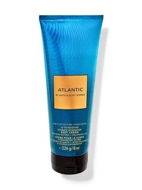 Bath & Body Works Atlantic Body Cream - Bright Blue with Gold Label